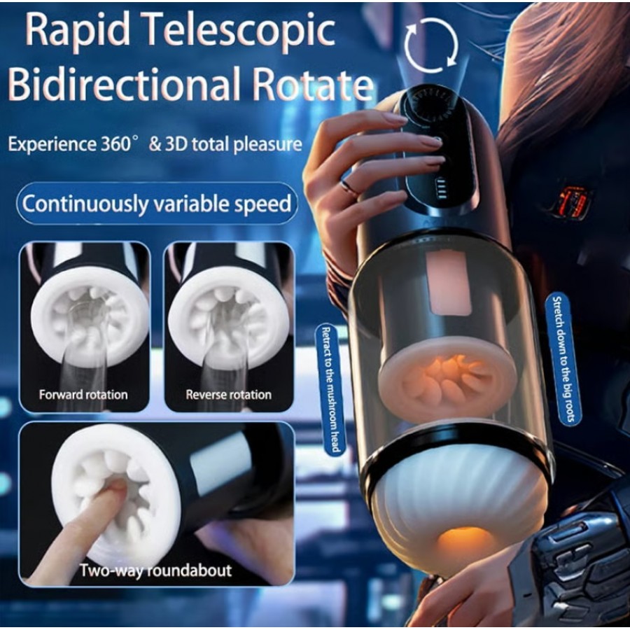 Автоматический мастурбатор с всасыванием, вращением и движениями SVAKOM Godwin