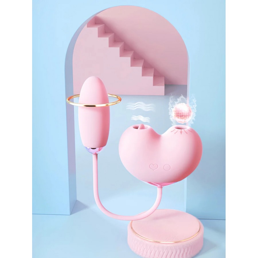Многофункциональное виброяйцо с клиторальным стимулятором SVAKOM Magic Heart
