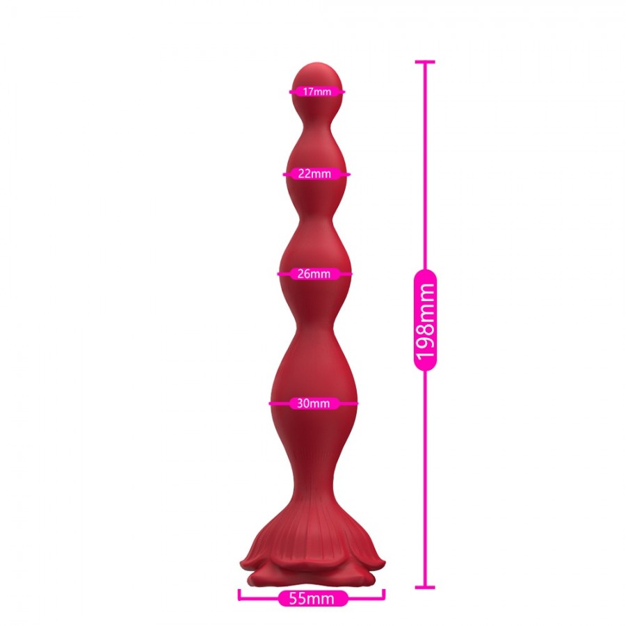 Анальная елочка с вибрацией 19,5 х 3,2 см, 9 режимов