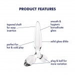 Стеклянная анальная пробка с тремя разными формами Satisfyer Triple Crystal 2