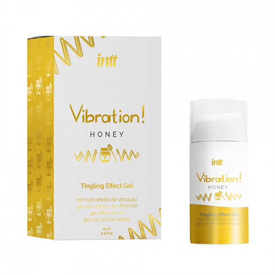 Интимный гель для клитора с эффектом вибрации INTT VIBRATION Honey 15 мл (жидкий вибратор)