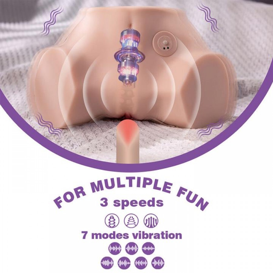Мастурбатор полуторс Fennie из TPR с функцией вибрации 4 кг
