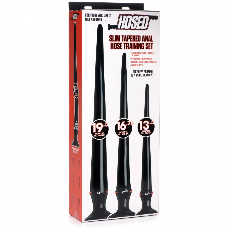 Набор длинных анальных пробок XR Brands Hosed Slim Tapered Anal Hose Trainer Set